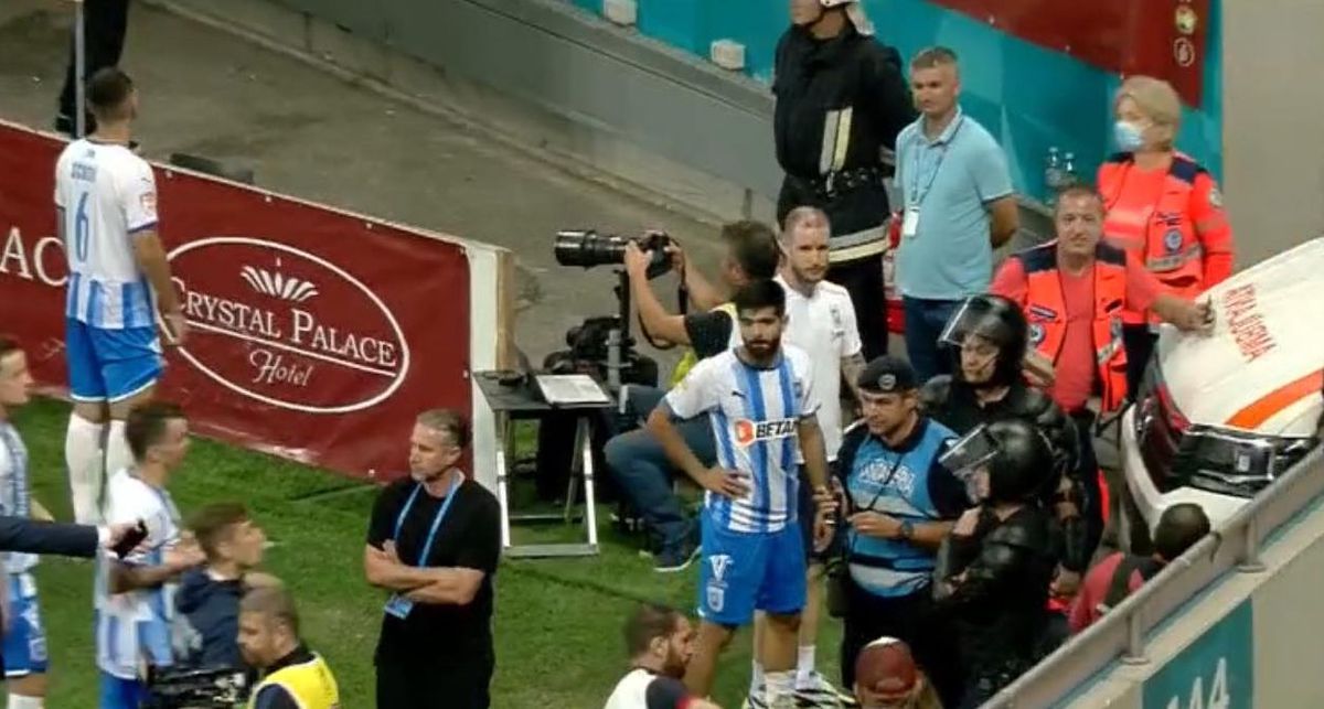Haos după Rapid - CSU Craiova! Oltenii, evacuați prin parcare