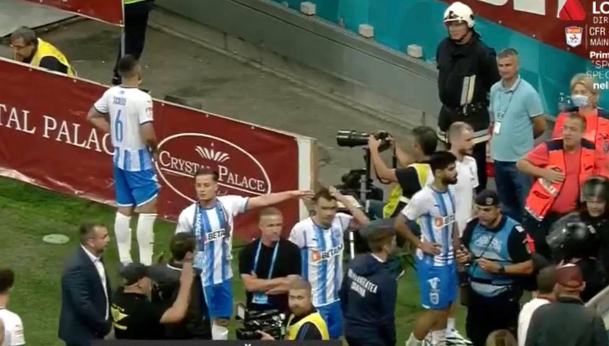 Haos după Rapid - CSU Craiova! Oltenii, evacuați prin parcare