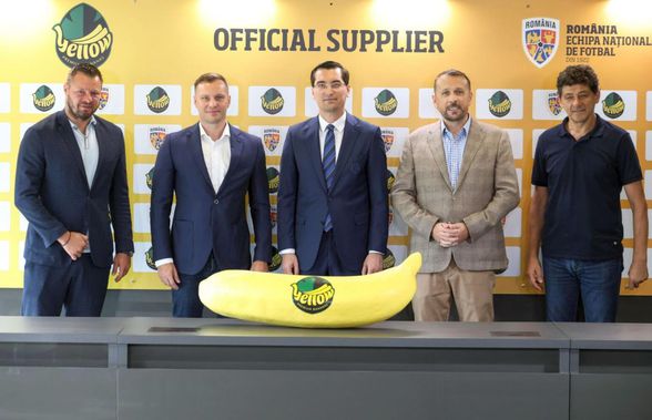 FRF a încheiat un parteneriat cu cel mai mare importator de banane din Europa » Răzvan Burleanu: „Mă bucur că o astfel de companie a ales să susțină fotbalul românesc”
