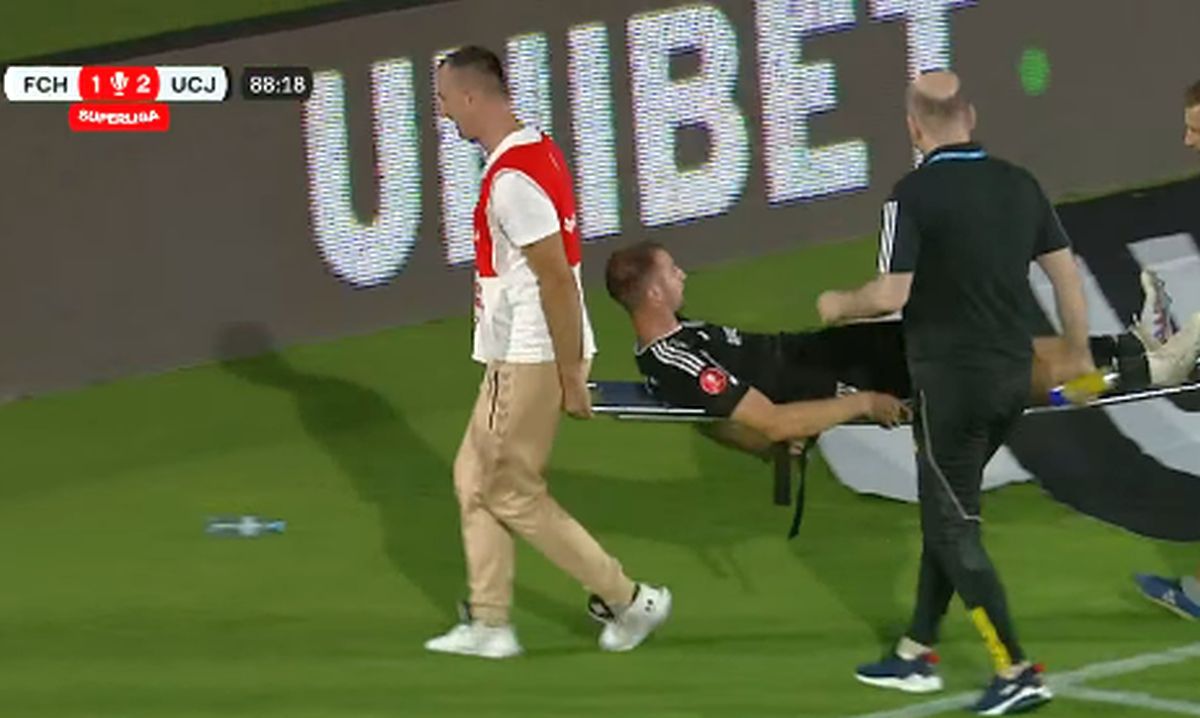 Daniel Popa, scăpat de pe targă în Hermannstadt - U Cluj