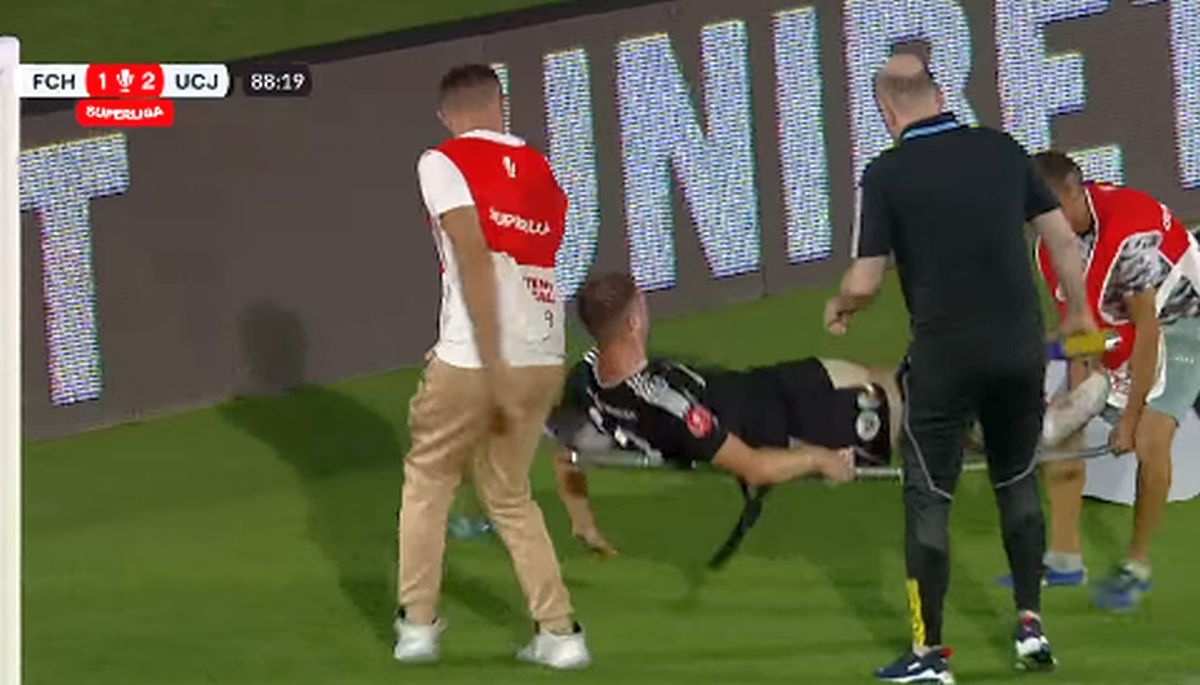 Daniel Popa, scăpat de pe targă în Hermannstadt - U Cluj