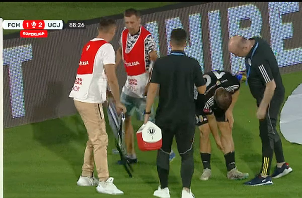 Daniel Popa, scăpat de pe targă în Hermannstadt - U Cluj