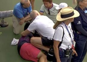 Imaginile disperării la US Open! A căzut pe teren și n-a mai putut continua