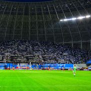 Suporterii oltenilor, coregrafie ȘOCANTĂ, înainte de Universitatea Craiova - Istanbul Bașakșehir: „F**k UEFA!”