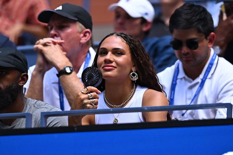 Trinity Rodman, în tribune la Flushing Meadows/Foto: Imago Images „De ce i-ați dat dreptul la o întrebare?” » Numărul 6 mondial, surprins de iubita lui la conferința de presă, după victoria de la US Open
