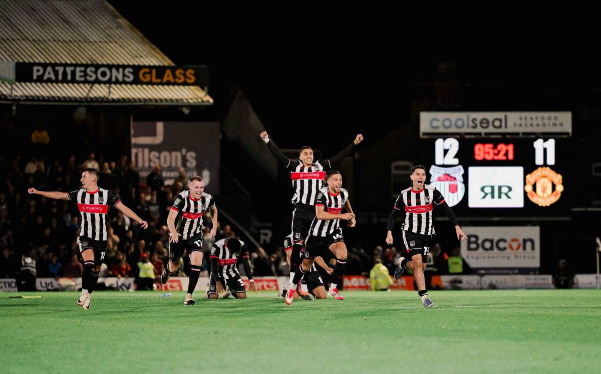 Grimsby, după victoria cu Manchester United