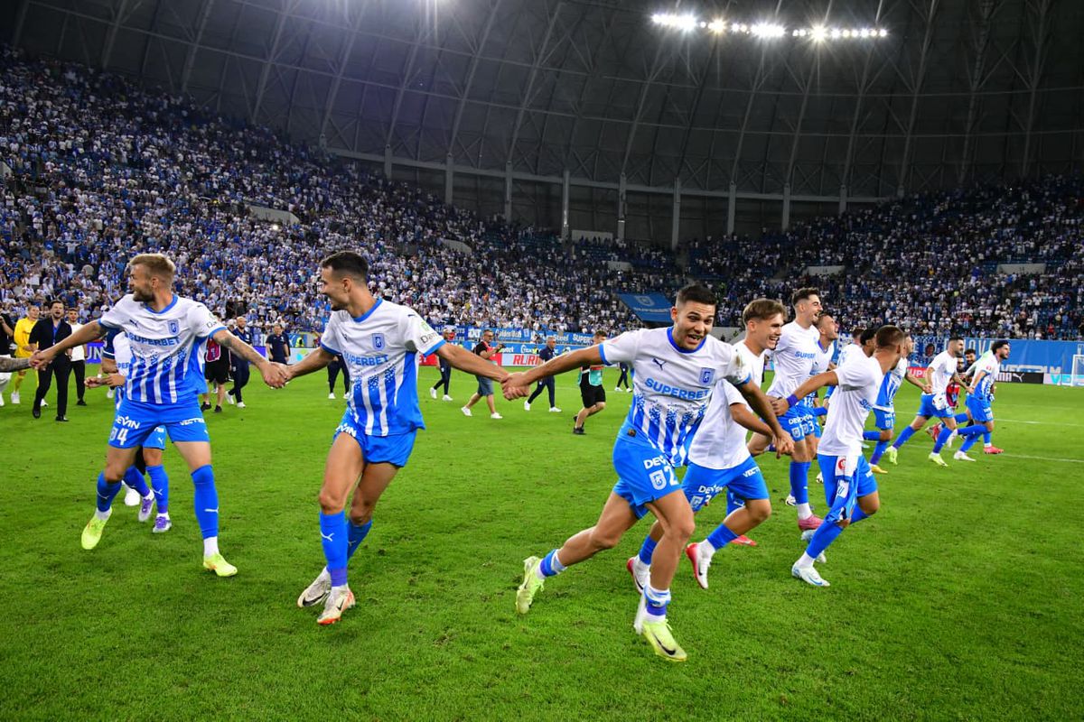 Fiesta pe gazon, după ce Universitatea Craiova a obținut calificarea istorică în Conference League