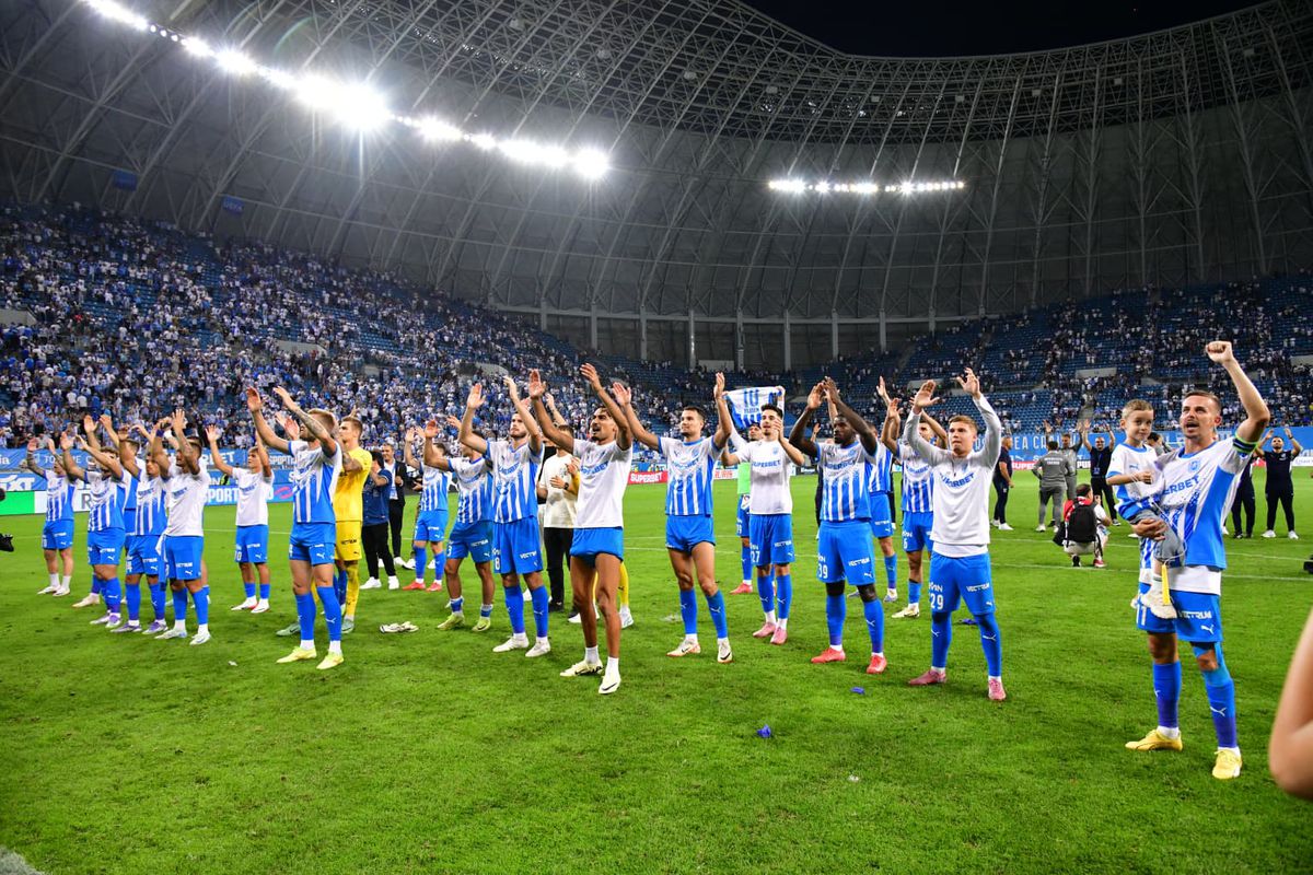 Fiesta pe gazon, după ce Universitatea Craiova a obținut calificarea istorică în Conference League