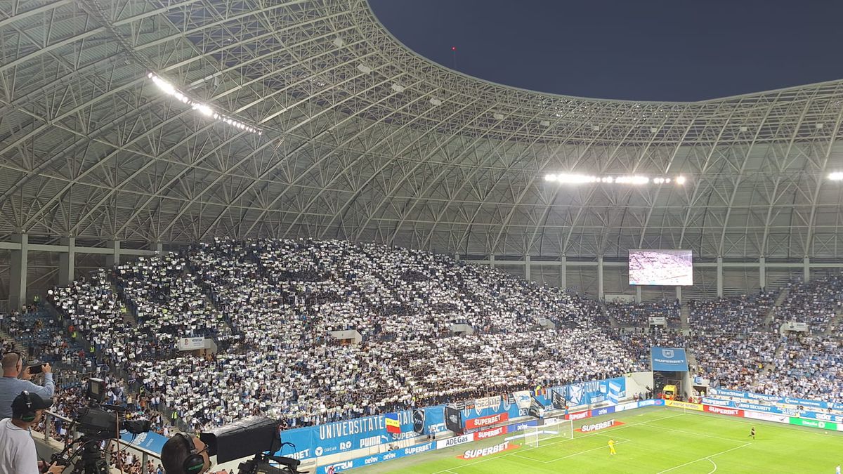 „F**k UEFA!” » Scenografie ȘOCANTĂ în Peluza Nord, la Craiova - Istanbul Bașakșehir. De unde furia oltenilor