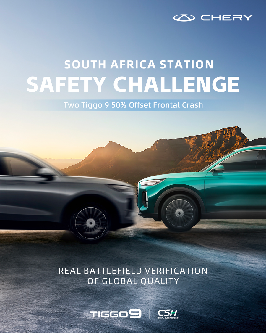 Spectacol în Africa de Sud: Două modele TIGGO 9 se ciocnesc frontal, demonstrând performanțe impecabile la capitolul siguranță