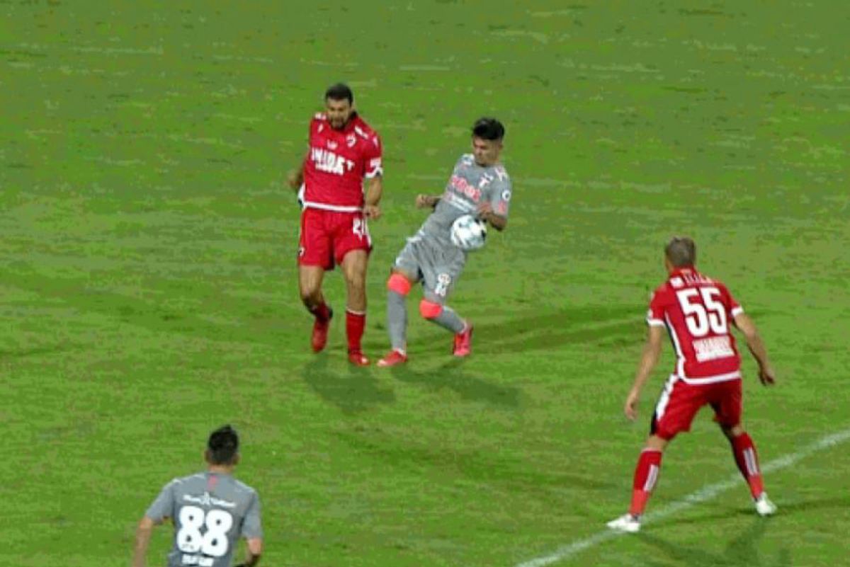 DINAMO - UTA 0-1. Dinamoviștii acuză arbitrajul: „Henț clar!” » Faza la care Sebastian Colțescu nu a dictat penalty