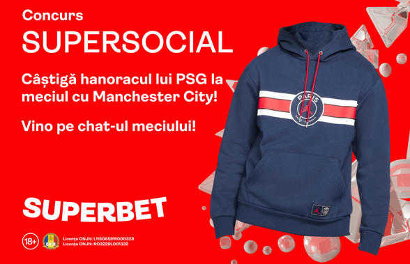 SuperSocial e plin cu SuperSurprize! Vino pe chat-ul de la PSG – City și câștigă un produs pentru vreme rece, ca să reziști pe stadion!