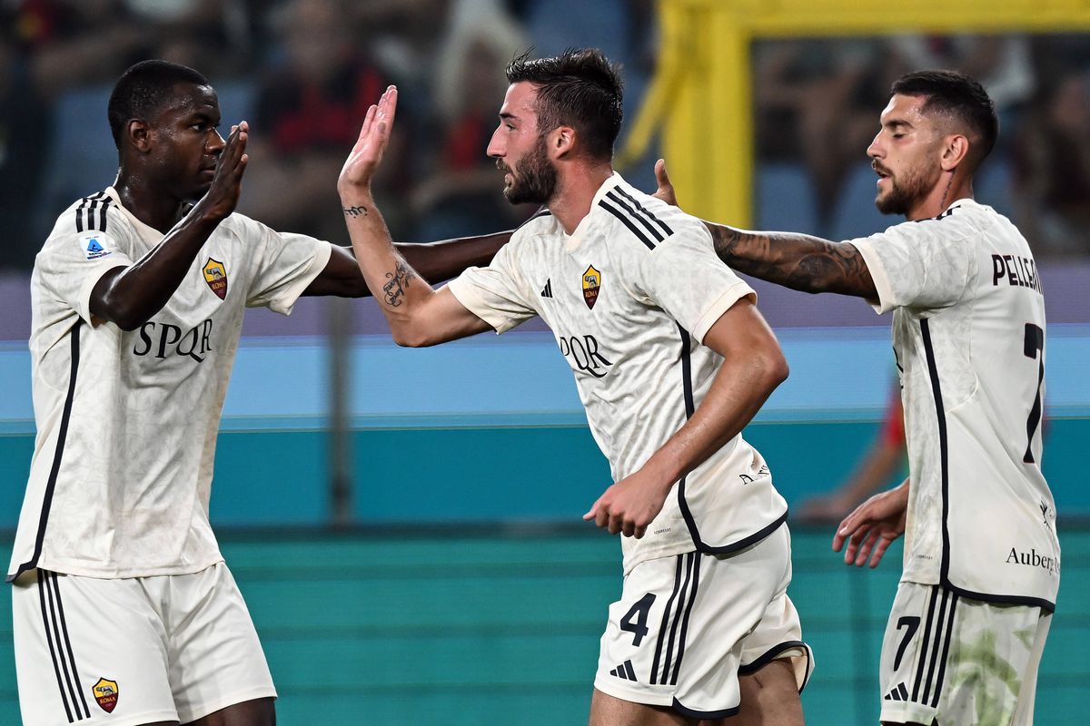 Genoa genială: meci perfect cu AS Roma, 4-1 » Radu Drăgușin, pasă de gol în fața lui Jose Mourinho