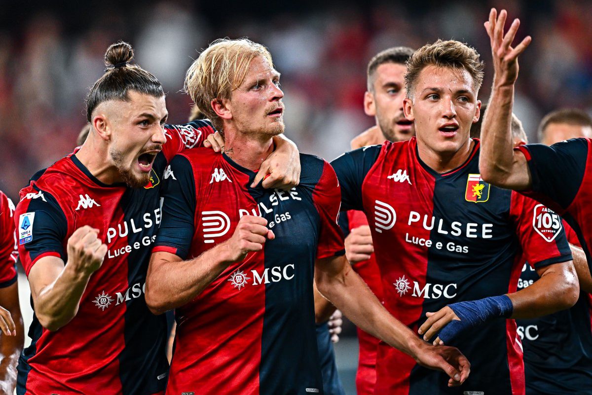 Genoa genială: meci perfect cu AS Roma, 4-1 » Radu Drăgușin, pasă de gol în fața lui Jose Mourinho