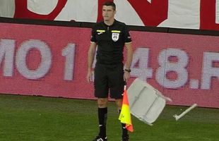 A fost declanșată ancheta, după ce un scaun a fost la un pas să îl lovească pe arbitrul asistent în Dinamo - Botoșani