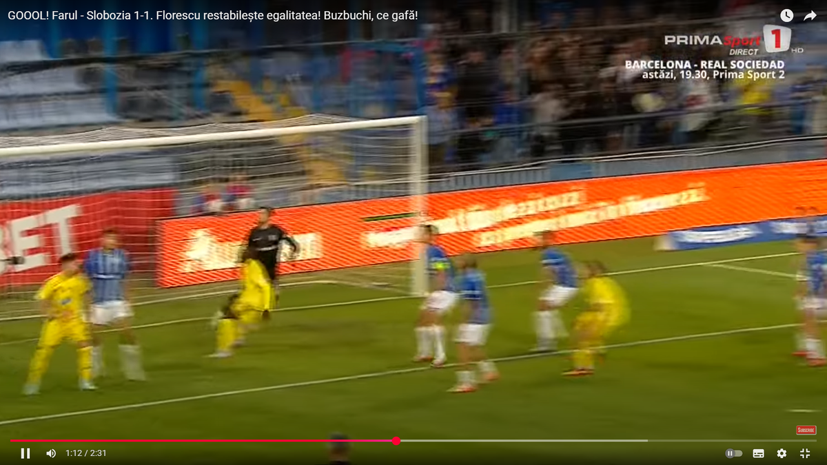 Gafa lui Buzbuchi din Farul - Unirea Slobozia