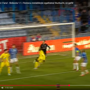 Gafa lui Buzbuchi din Farul - Unirea Slobozia. FOTO: captură Prima Sport
