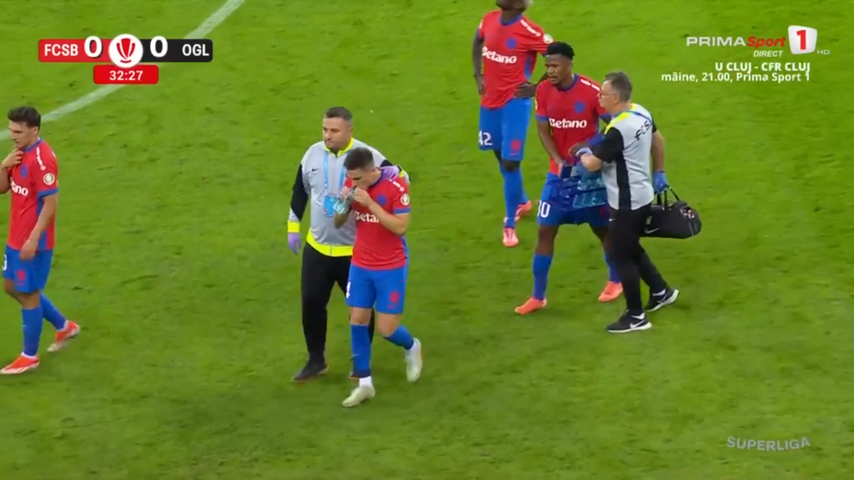 Ghinion pentru FCSB! Titularul a ieșit accidentat și poate rata meciul cu Young Boys