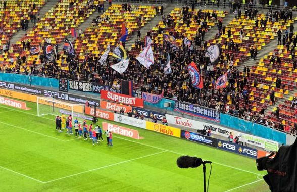 Ce s-a întâmplat pe gazon după FCSB - Oțelul » Scandarea favorită a Peluzei Nord pe Arena Națională