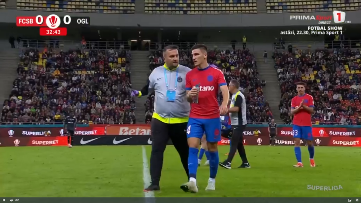 Ghinion pentru FCSB! Titularul a ieșit accidentat și poate rata meciul cu Young Boys