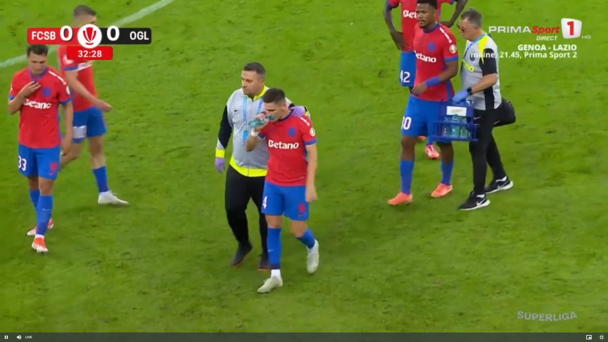 Ghinion pentru FCSB! Titularul a ieșit accidentat și poate rata meciul cu Young Boys