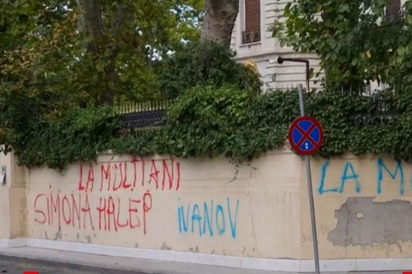 Palatul lui Gigi Becali a fost vandalizat