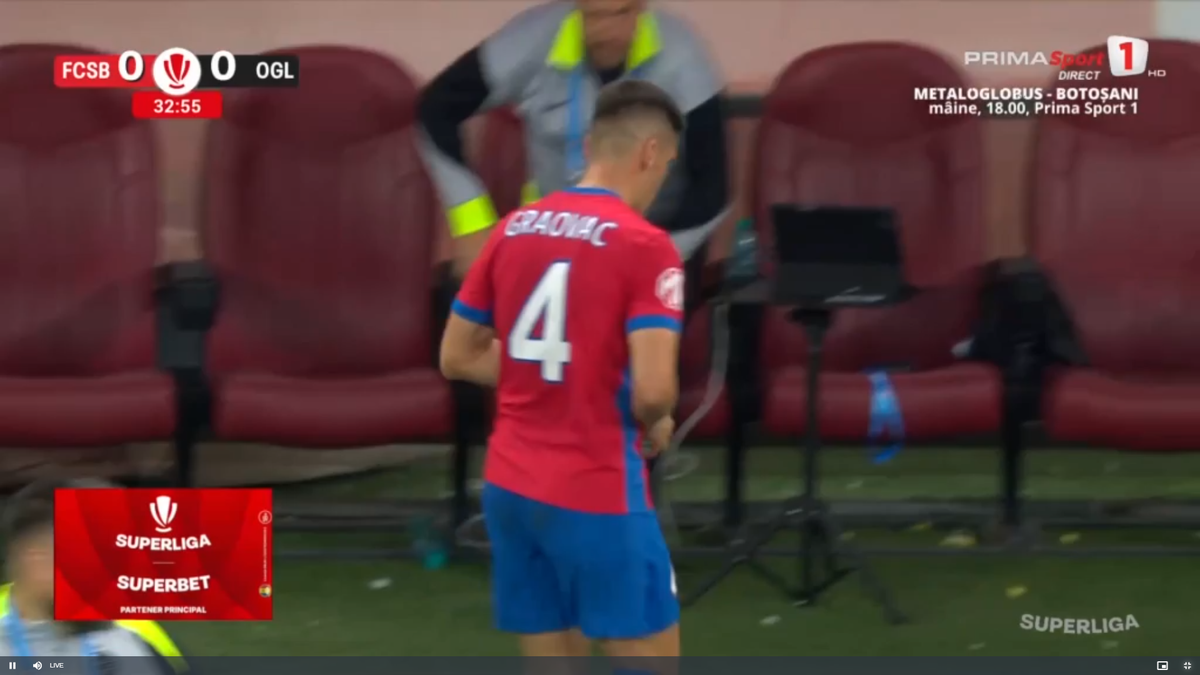 Ghinion pentru FCSB! Titularul a ieșit accidentat și poate rata meciul cu Young Boys