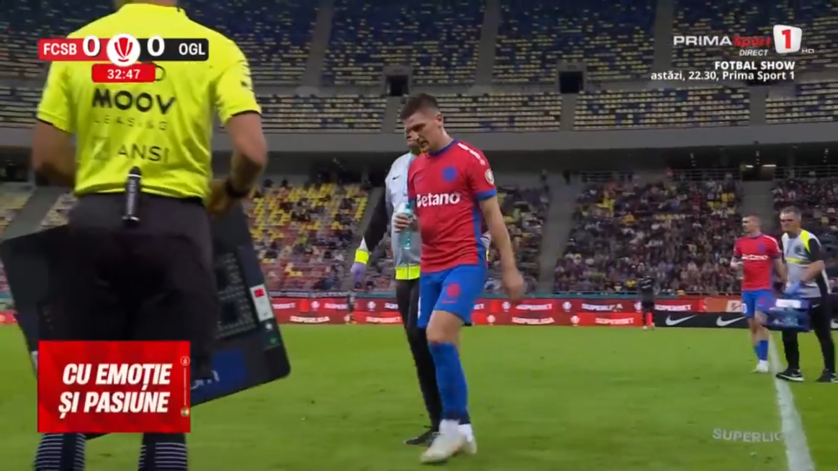 Ghinion pentru FCSB! Titularul a ieșit accidentat și poate rata meciul cu Young Boys
