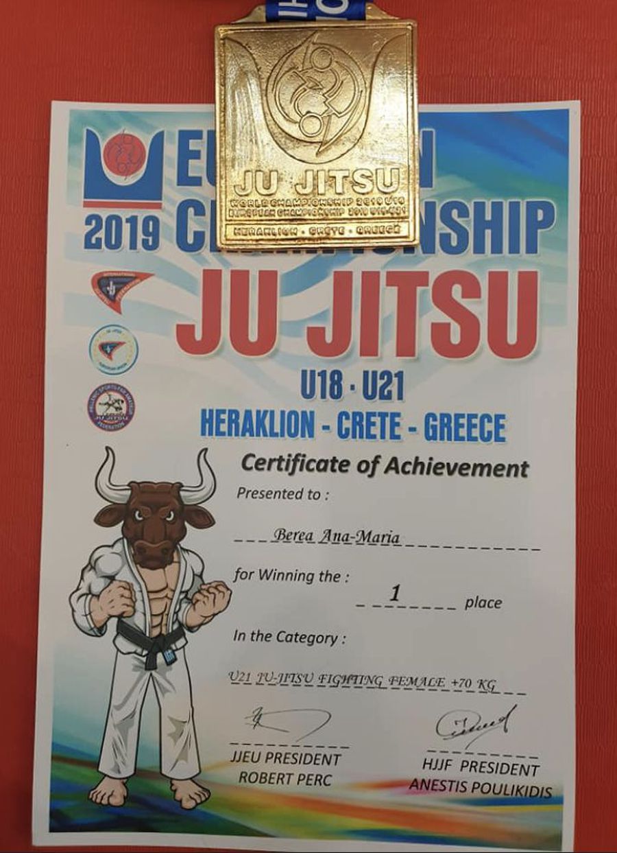 Ana-Maria Berea a luat medalia de AUR la Campionatul European de Ju Jitsu U21