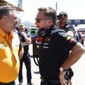 Zak Brown (McLaren) și Christian Horner (Red Bull) într-o discuție amicală FOTO Imago Images