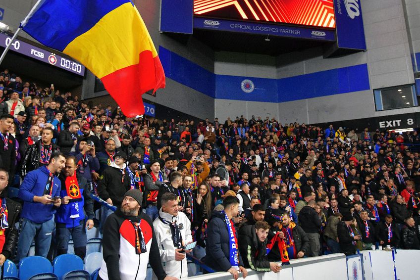 Sectorul oaspeților la Rangers - FCSB / FOTO: Cristi Preda (GSP)