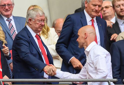 Sir Alex Ferguson și Erik Ten Hag / Foto: Imago Images