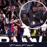 Televiziunea Movistar, care a transmis Real Madrid - Barcelona 0-4 sâmbătă, a suprins momentele în care Lamine Yamal e înjurat de fanii blancos după ce a marcat pe „Santiago Bernabeu” / Foto: Capturi Marca