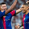 Robert Lewandowski, Lamine Yamal și Raphinha dau speranțe fanilor Barcelonei că vor imita celebrul MSN (Messi-Neymar-Suarez) / Foto: Imago