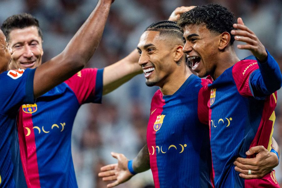 Robert Lewandowski, Lamine Yamal și Raphinha dau speranțe fanilor Barcelonei că vor imita celebrul MSN (Messi-Neymar-Suarez) / Foto: Imago BARC3LONA 3x3