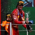 Carlos Sainz pe podiumul din Mexic FOTO Imago Images