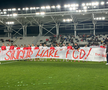 Înainte de meciul CS Dinamo - Dinamo, din prima etapă a grupelor Cupei României, fotbaliștii celor două echipe au afișat același mesaj.