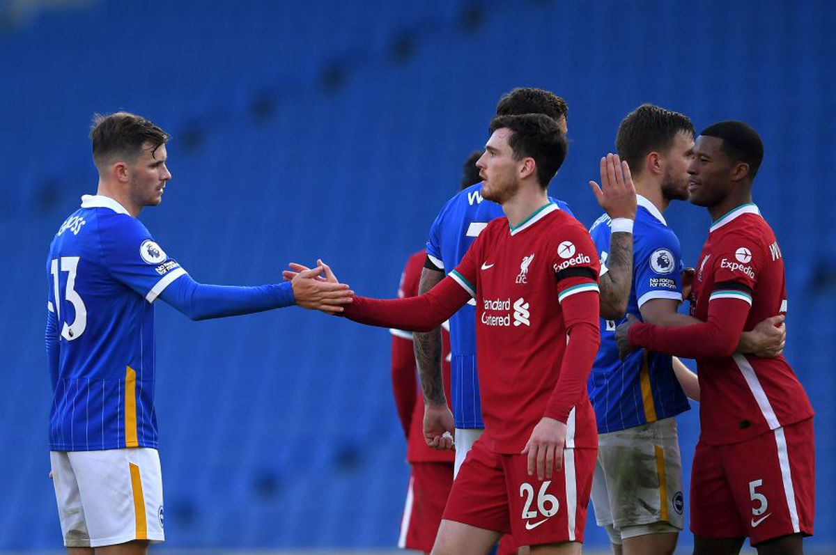 Brighton - Liverpool 1-1 » VAR împotriva „cormoranilor”: 3 decizii l-au scos din minți pe Klopp + Salah, nervos la schimbare