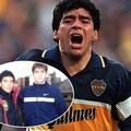 Diego Maradona și Elias Bazzi, medalion, în 1996