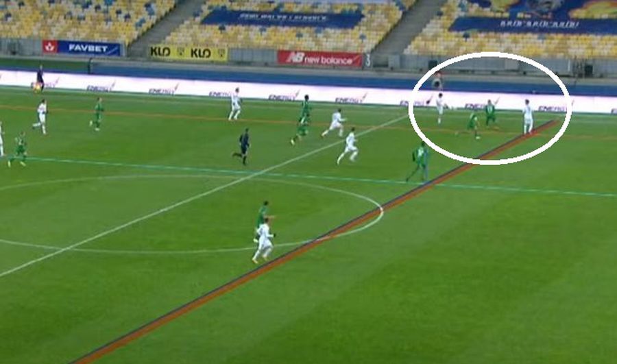 Golul lui De Pena a fost anulat pe motiv de ofsaid // foto: captură YouTube @ FC Dynamo Kyiv Golul lui De Pena a fost anulat pe motiv de ofsaid // foto: captură YouTube @ FC Dynamo Kyiv