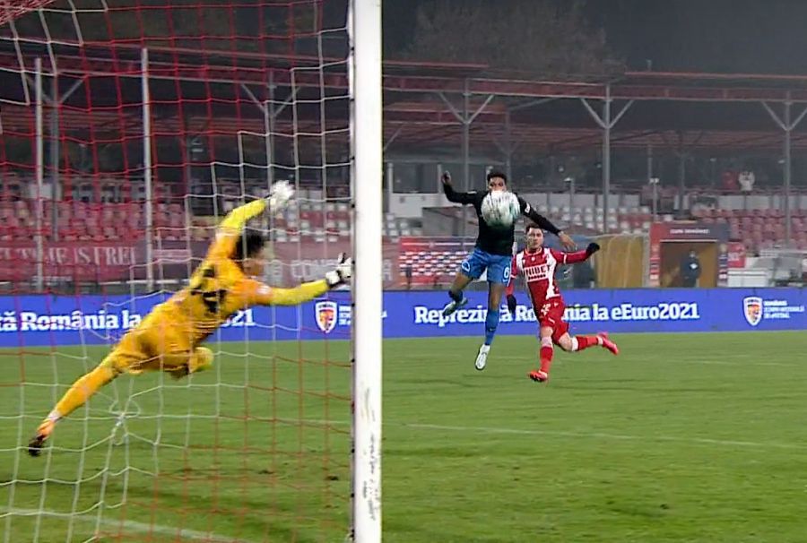 Golul lui Sorescu / Captură TV Telekom Sport Golul lui Sorescu / Captură TV Telekom Sport