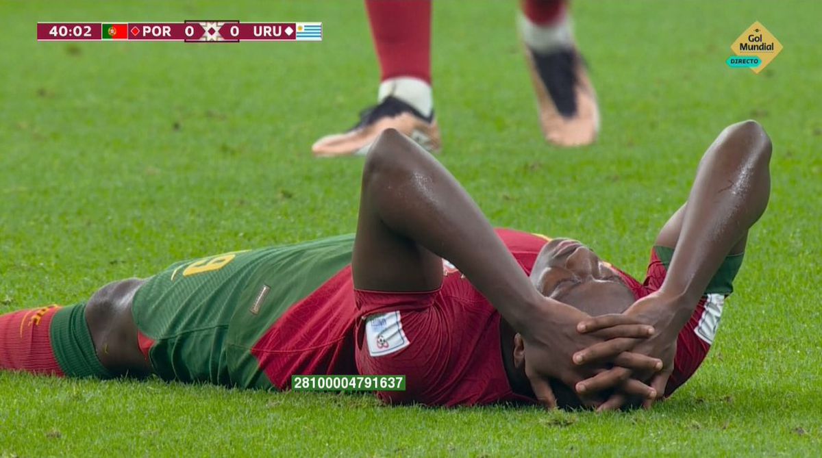 Nuno Mendes s-a accidentat în Portugalia - Uruguay și a început să plângă