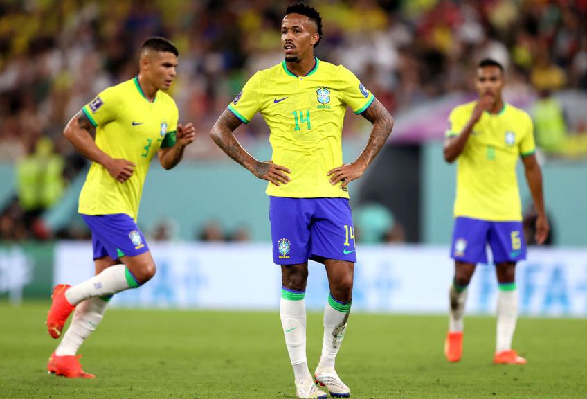 Imagini în premieră la Campionatul Mondial din Qatar. În timpul meciului Brazilia - Elveția a căzut nocturna/ foto: Guliover/GettyImages