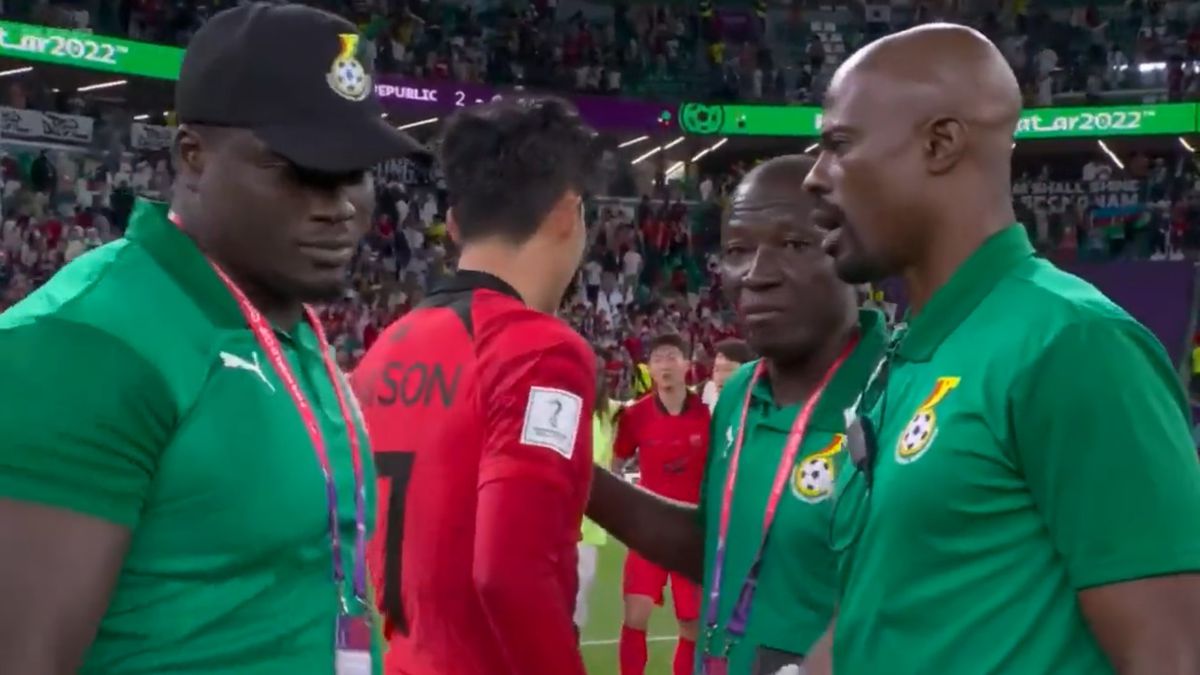 Antrenor secund Ghana, poză cu Son