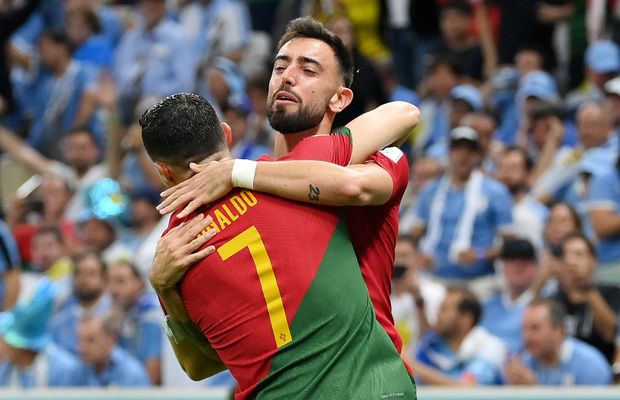 „Dubla” lui Bruno Fernandes o duce în optimi pe Portugalia! Uruguay tremură pentru calificare