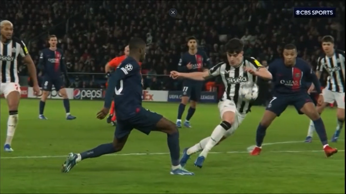 Penalty-ul primit de PSG cu Newcastle