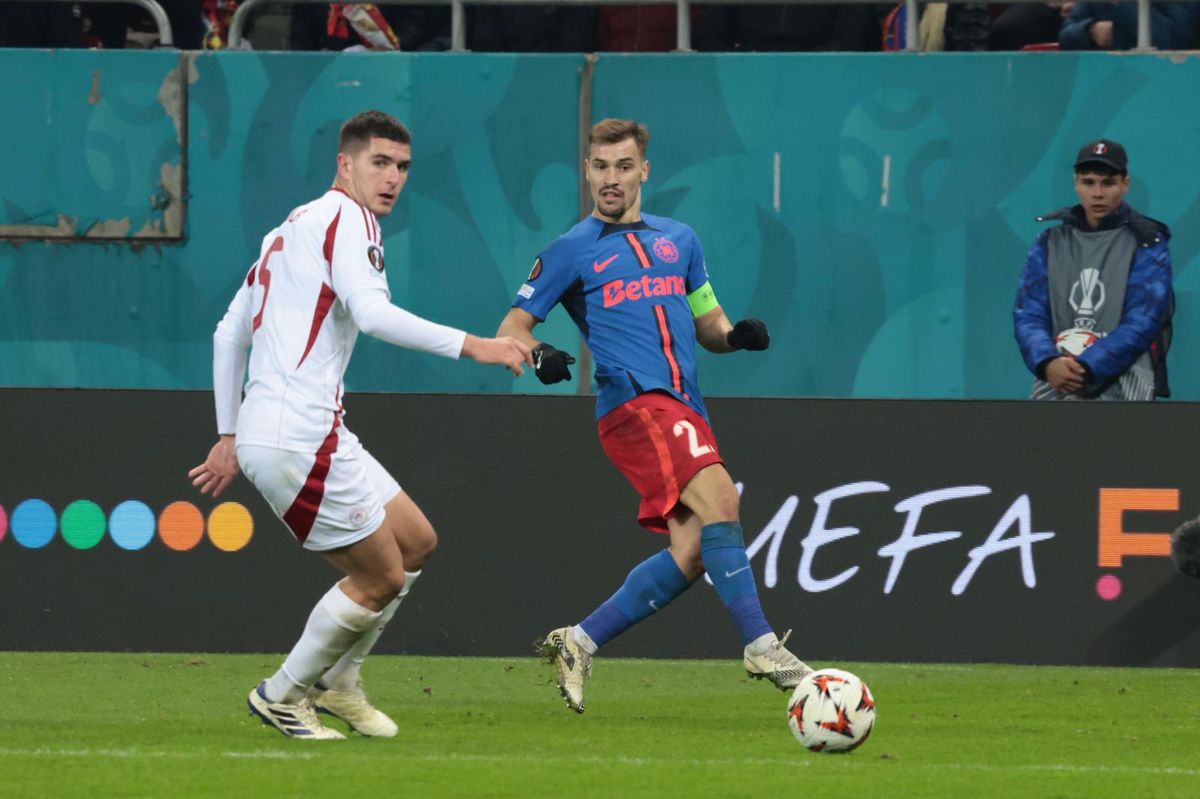 Bîrligea, șters și „comisar” » Pentru ce a primit cartonașul roșu în minutul 67 din FCSB - Olympiakos