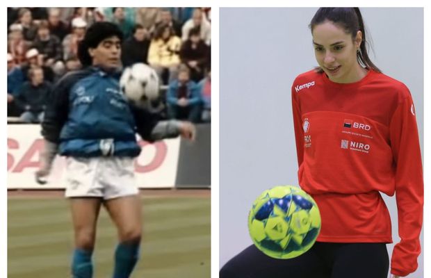 Ca Maradona în '89 » Handbalistele tricolore au cerut mingea de fotbal, antrenamentul a fost „deturnat” + încălzire cu strigături și hohote de râs