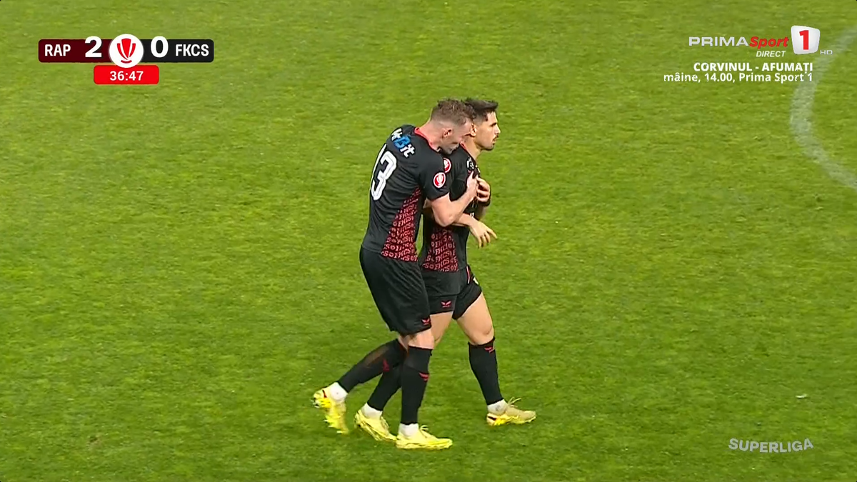 Stăpânit cu greu, după ce n-a fost lăsat să execute penalty-ul în Rapid - Csikszereda