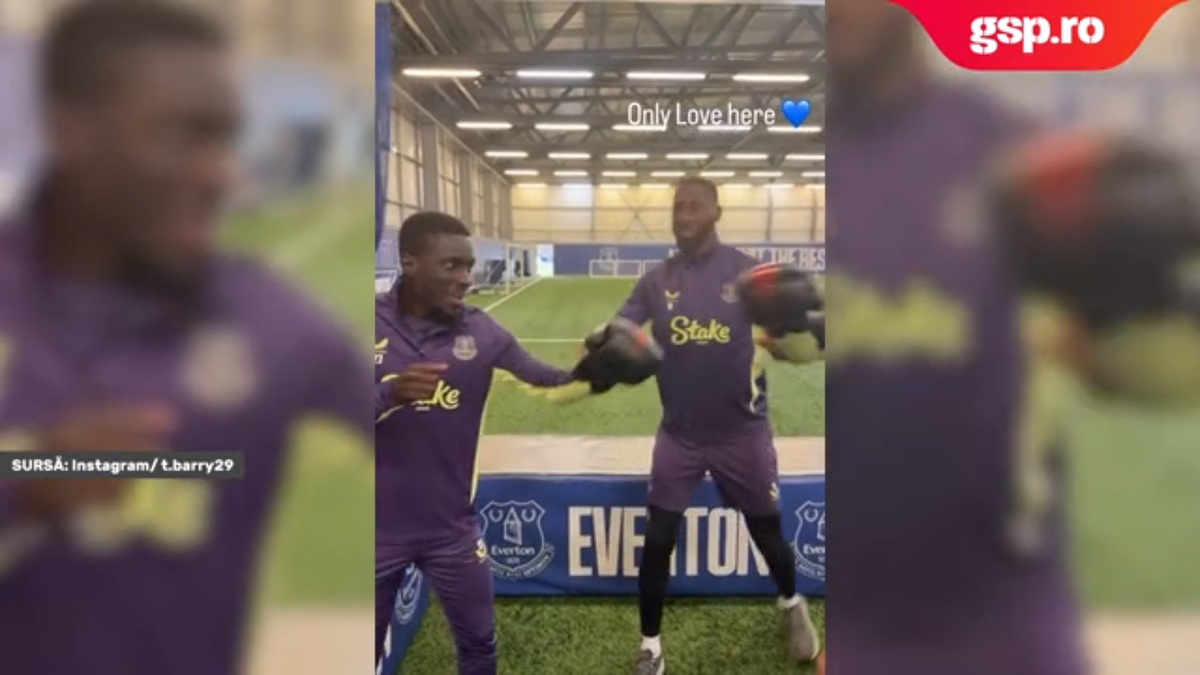 Idrissa Gueye și Michael Keane au intrat în ring